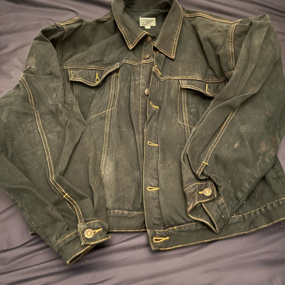 Men’s large green jean jacket